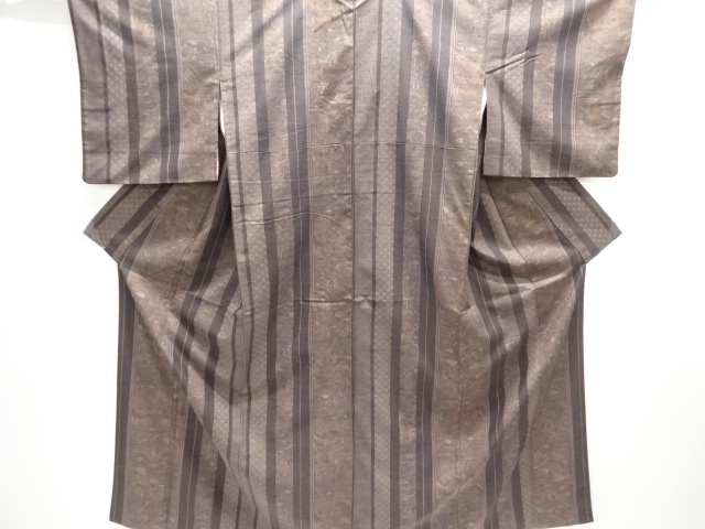 JAPANESE KIMONO / TSUMUGI / FLORAL PLANTS